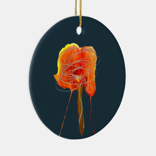 Abstracte bloembloem moderne kunst keramisch ornament (Rechts)