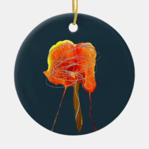 Abstracte bloembloem moderne kunst keramisch ornament