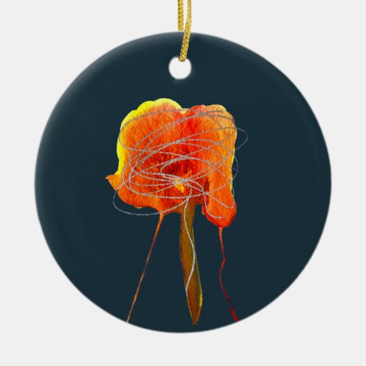 Abstracte bloembloem moderne kunst keramisch ornament (Voorkant)