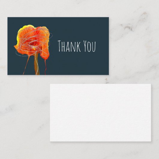 Abstracte bloembloem moderne kunst notitiekaartje (Voorkant / Achterkant)