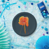 Abstracte bloembloem moderne kunst papieren bordje (Feest)