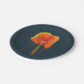 Abstracte bloembloem moderne kunst papieren bordje (Gekanteld)