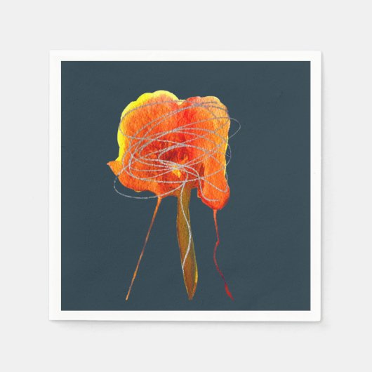 Abstracte bloembloem moderne kunst servet (Voorkant)