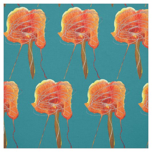 Abstracte bloembloem moderne kunst stof (Swatch)