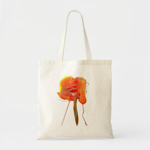 Abstracte bloembloem moderne kunst tote bag
