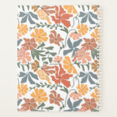 Abstracte bloembollen Mid Century Modern Monogram Planner (Achterkant)