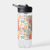 Abstracte bloembollen Mid Century Modern Monogram Waterfles (Rechts)