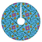 Abstracte bloemboomsjaal kerstboom rok (Voorkant)