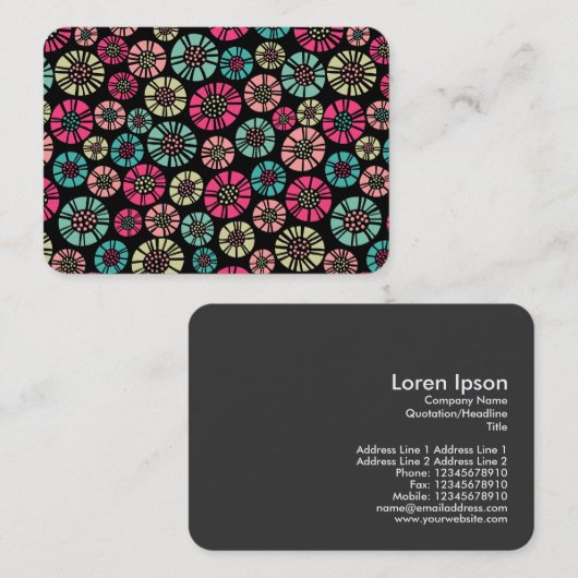 Abstracte bloemen 031023 visitekaartje (Voorkant / Achterkant)