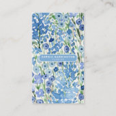 Abstracte Bloemen Aangepaste QR Code Scannable Blo Visitekaartje (Voorkant)