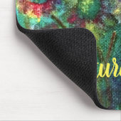 Abstracte Bloemen Aangepaste Tekst Muismat (Hoek)