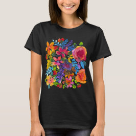Abstracte bloemen Actief T-shirt