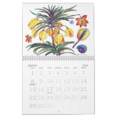Abstracte bloemen agenda kalender (Mar 2026)