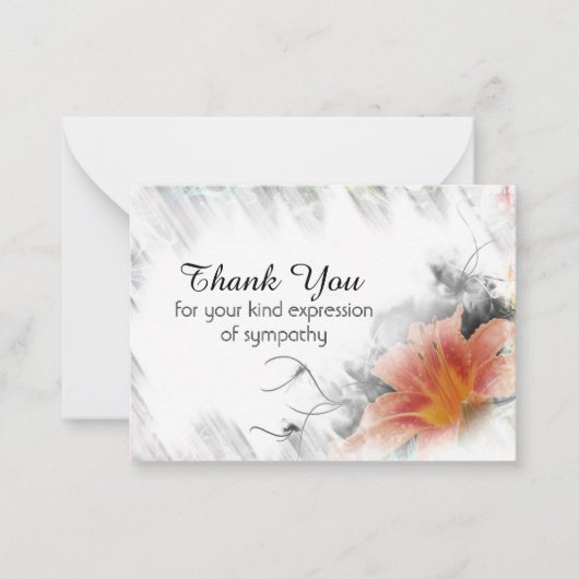 Abstracte Bloemen Art Dank u Notitiekaartje (Voorkant)