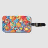 Abstracte Bloemen Bagagelabel (Voorkant (horizontaal))