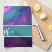 Abstracte Bloemen Beauty Kleurrijke Kunst Bloemen  Theedoek (Quarter Fold)