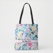 Abstracte bloemen beste mimi ooit tote bag (Voorkant)