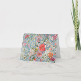 Abstracte Bloemen blanco kaart