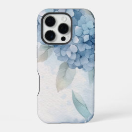 Abstracte Bloemen Blauwe Hortensia Bloem iPhone 16 Pro Hoesje