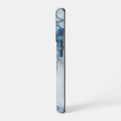 Abstracte Bloemen Blauwe Hortensia Bloem iPhone Hoesje (Linkerkant)