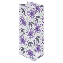 Abstracte Bloemen Botanische Bloemige Wijncadeauta Wijn Cadeautas