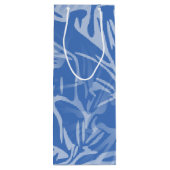 Abstracte bloemen Botanische Floral Wijn Cadeautas (Achterkant)