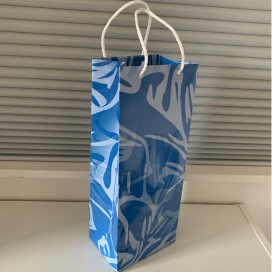 Abstracte bloemen Botanische Floral Wijn Cadeautas