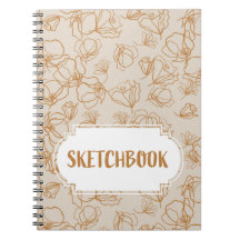 Abstracte bloemen boven beige