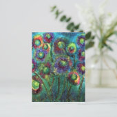 Abstracte Bloemen Briefkaart (Staand voorkant)