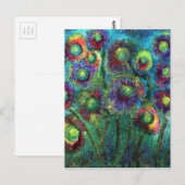 Abstracte Bloemen Briefkaart (Voorkant / Achterkant)