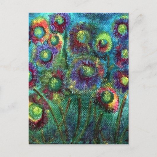 Abstracte Bloemen Briefkaart (Voorkant)