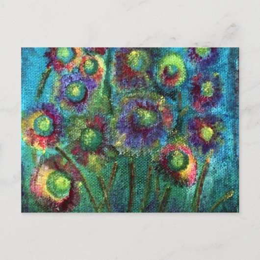 Abstracte Bloemen Briefkaart (Voorkant)