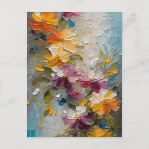 Abstracte bloemen briefkaart