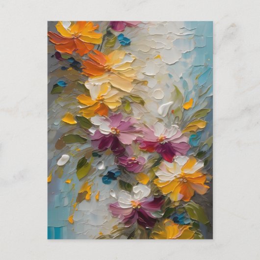Abstracte bloemen briefkaart (Voorkant)