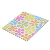 Abstracte Bloemen Bright Color Mix Tegeltje (Zijkant)