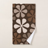 Abstracte Bloemen Browns & Creams Bad Handdoek (Handdoek)