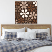 Abstracte Bloemen Browns & Creams Canvas Afdruk (Insitu (Slaapkamer))