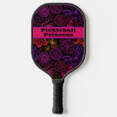 Abstracte bloemen, Butterflies Pickleball Princess Paddle (Achterkant)