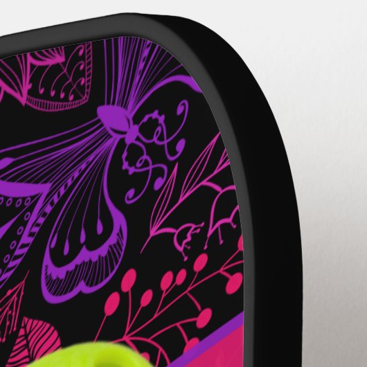 Abstracte bloemen, Butterflies Pickleball Princess Pickleball Paddle (Links Detail)