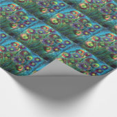 Abstracte Bloemen Cadeaupapier (Hoek)
