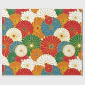 Abstracte bloemen cadeaupapier (Vlak)