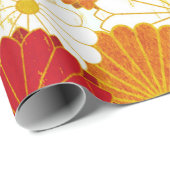 Abstracte bloemen cadeaupapier (Rol Hoek)