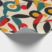 Abstracte bloemen cadeaupapier (Hoek)