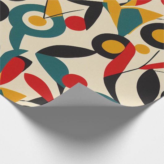 Abstracte bloemen cadeaupapier (Hoek)