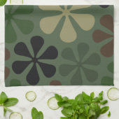 Abstracte bloemen Camouflage Theedoek (Gevouwen)