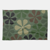 Abstracte bloemen Camouflage Theedoek (Horizontaal)