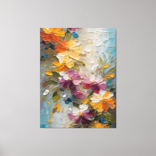Abstracte bloemen canvas afdruk (Voorkant)