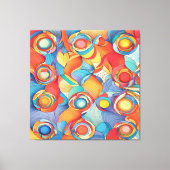 Abstracte bloemen canvas afdruk (Voorkant)