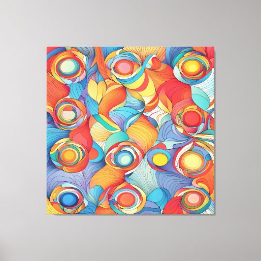 Abstracte bloemen canvas afdruk (Voorkant)
