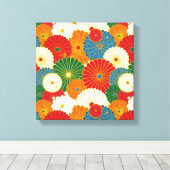 Abstracte bloemen canvas afdruk (Insitu (Houten vloer))